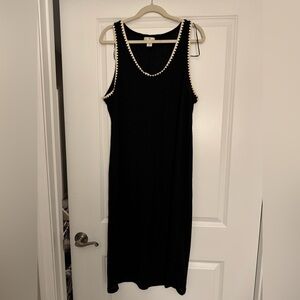 Black ribbed cover up dress